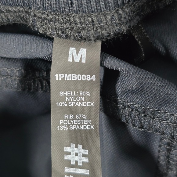 1st Phorm Men Black Athletic Track Pants Joggers Size M Nylon Spandex Drawstring - Picture 8 of 9